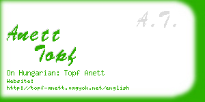anett topf business card